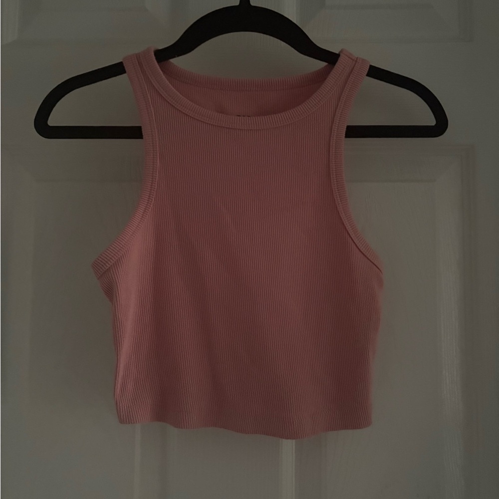 Wild Fable Pink Fitted Crop Tank Top